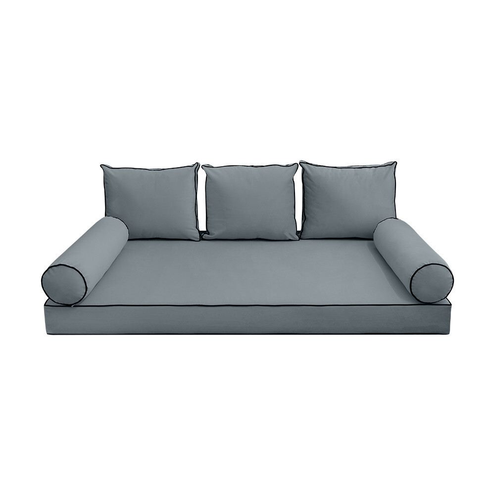 STYLE V3 Twin Velvet Contrast Indoor Daybed Mattress Pillow |COVER ONLY| AD347