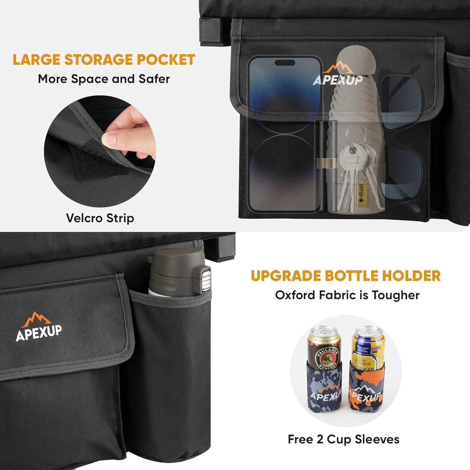 Stadium Seats with Back Support, Portable Bleacher Seat with Large Pocket and...