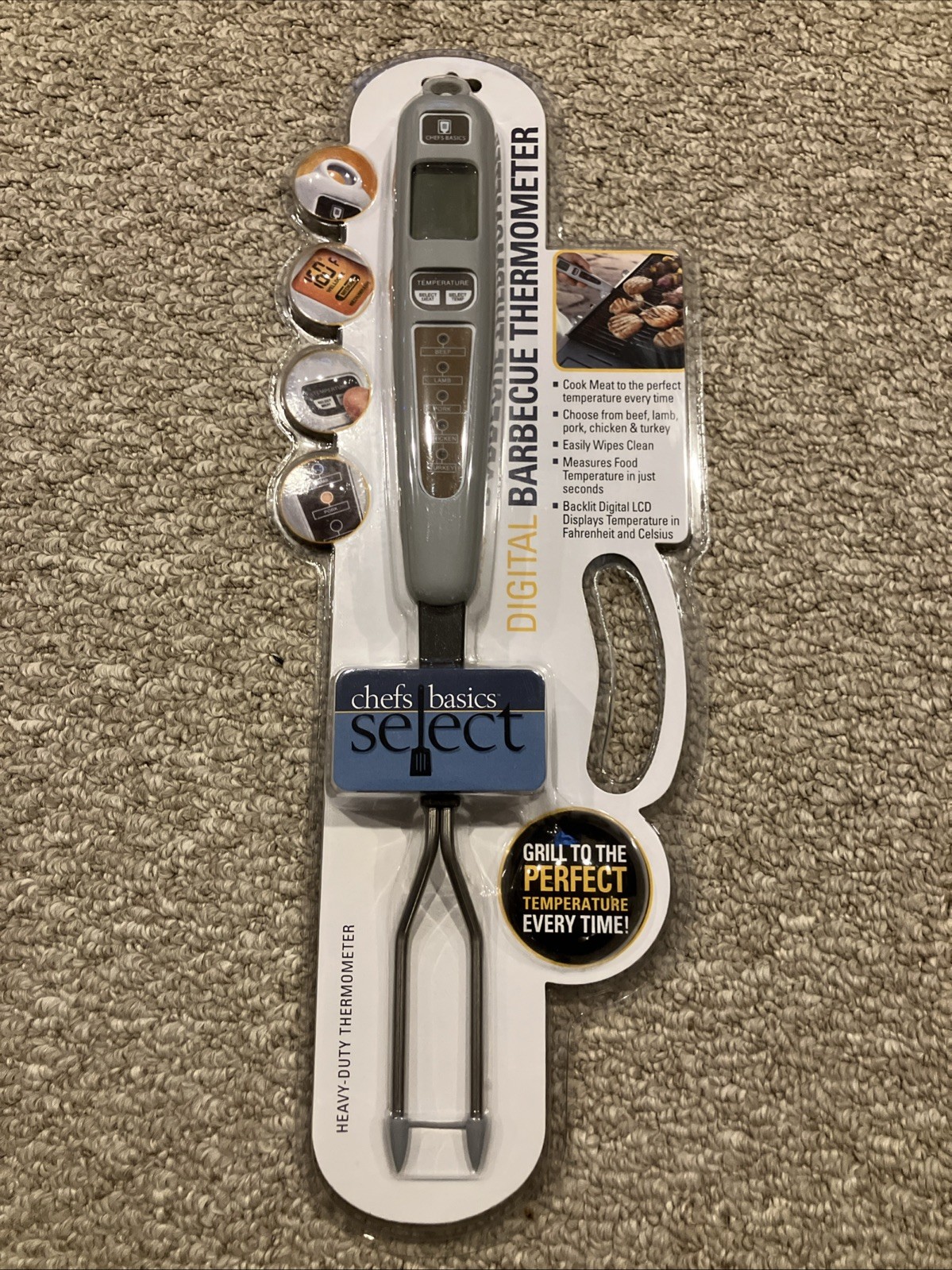 Chef Basics Digital Barbecue Thermometer  Brand New AA Batteries