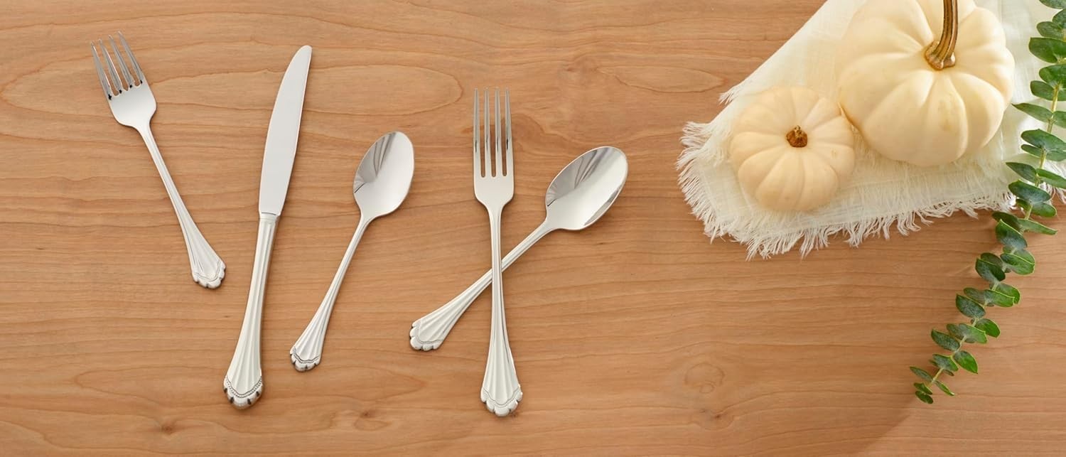 Oneida Curva 5 Piece Fine Flatware Set, Service for 1