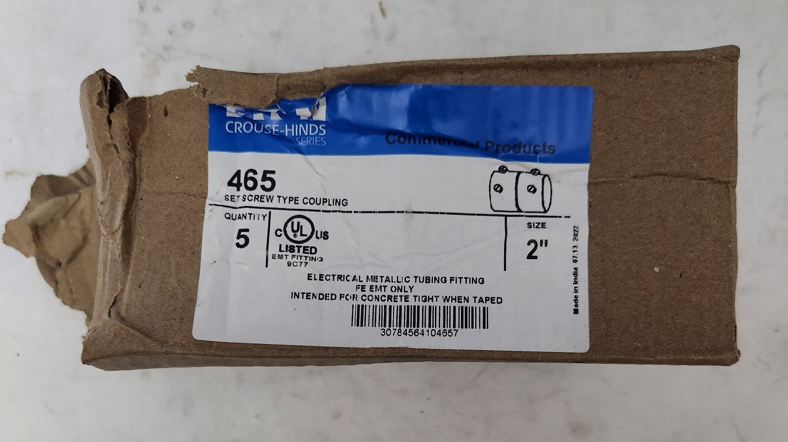 Eaton - 465 - 2" Set Screw Type Coupling - 5 per Box - Lot of 2 Boxes
