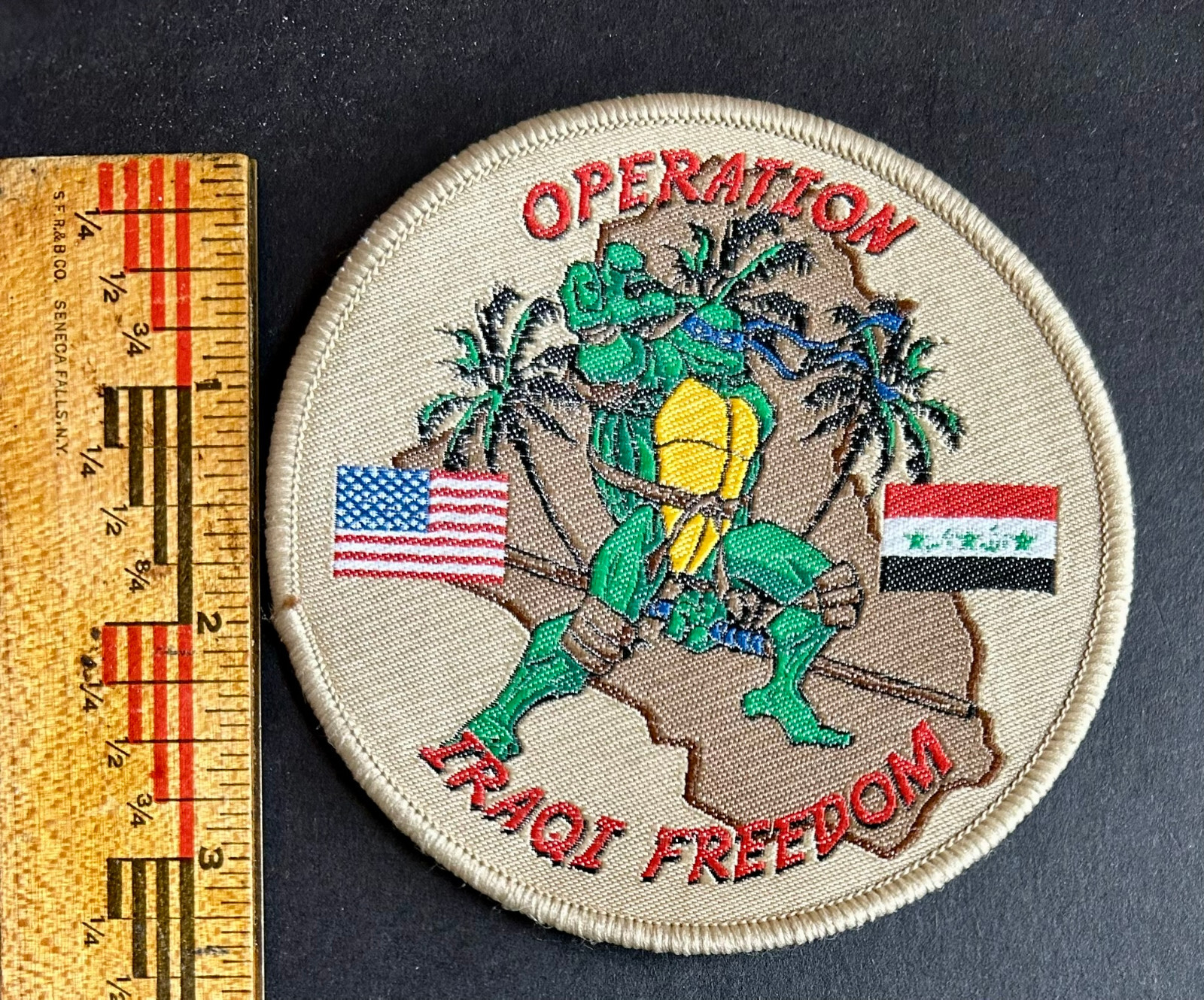 Cartoon Turtle  Iraqi Theater Made Patch Operation Iraqi Freedom OIF