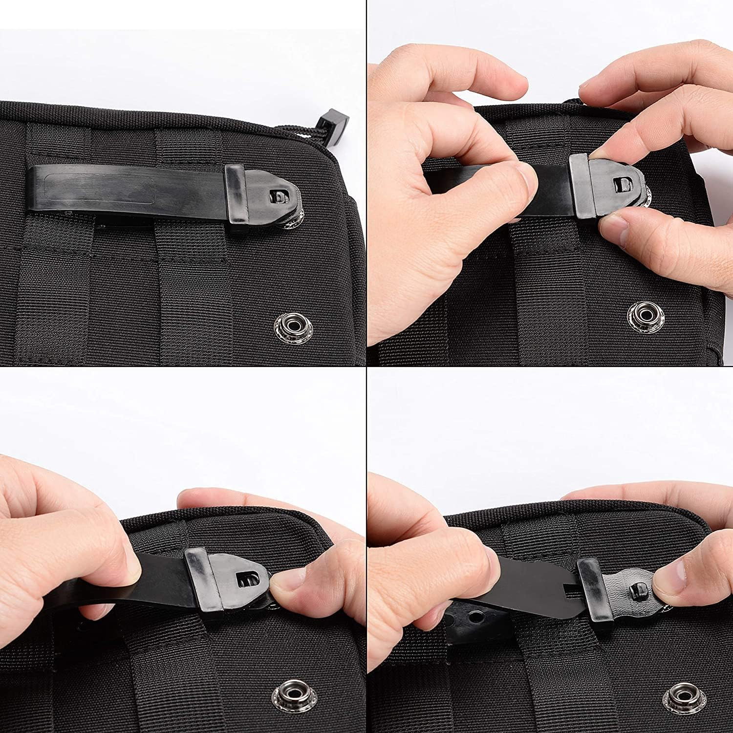 Molle Clips, Molle Straps Short Clips，Pack of 6