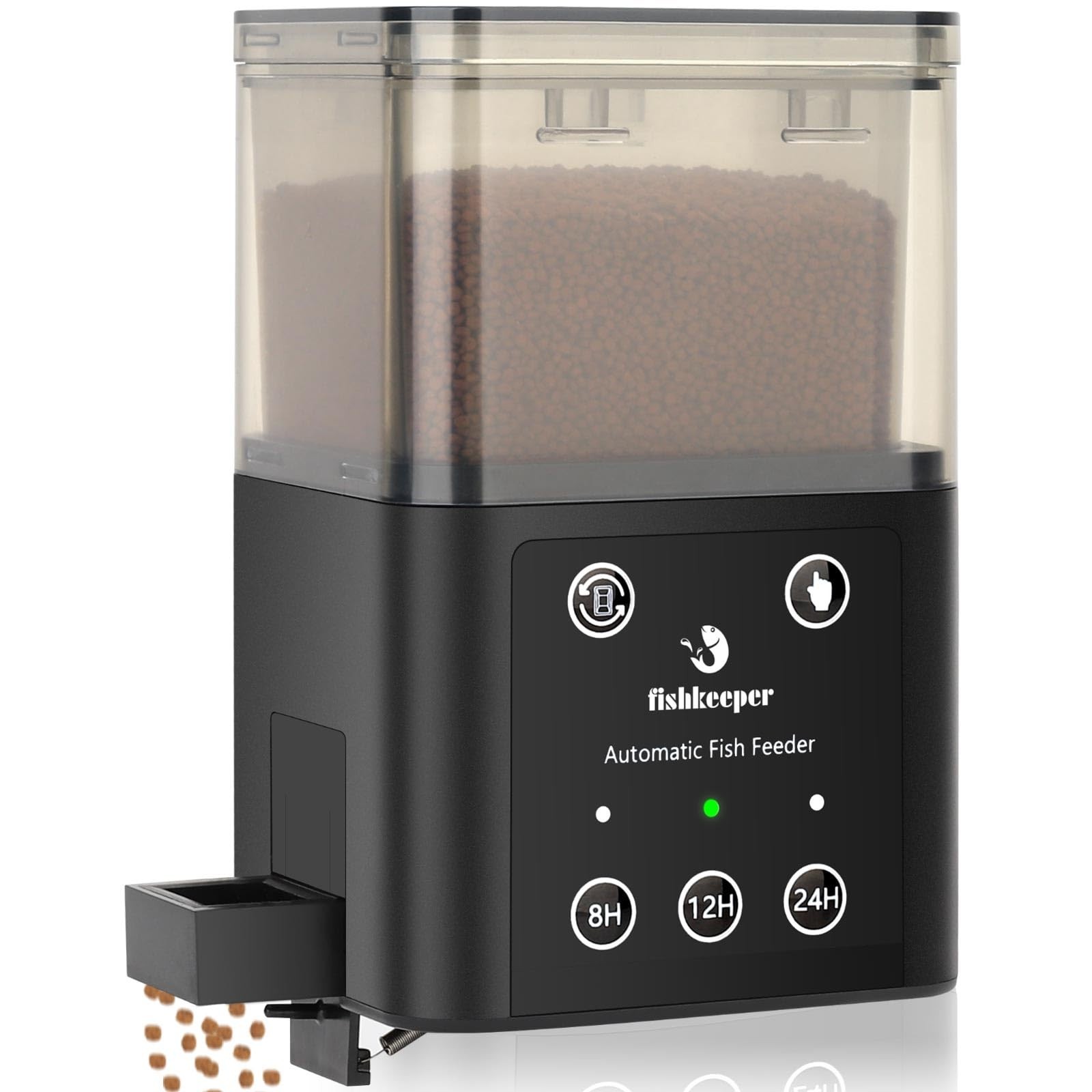 fishkeeper Automatic Fish Feeder for Aquarium - 320ML Large Capacity Adjustab...