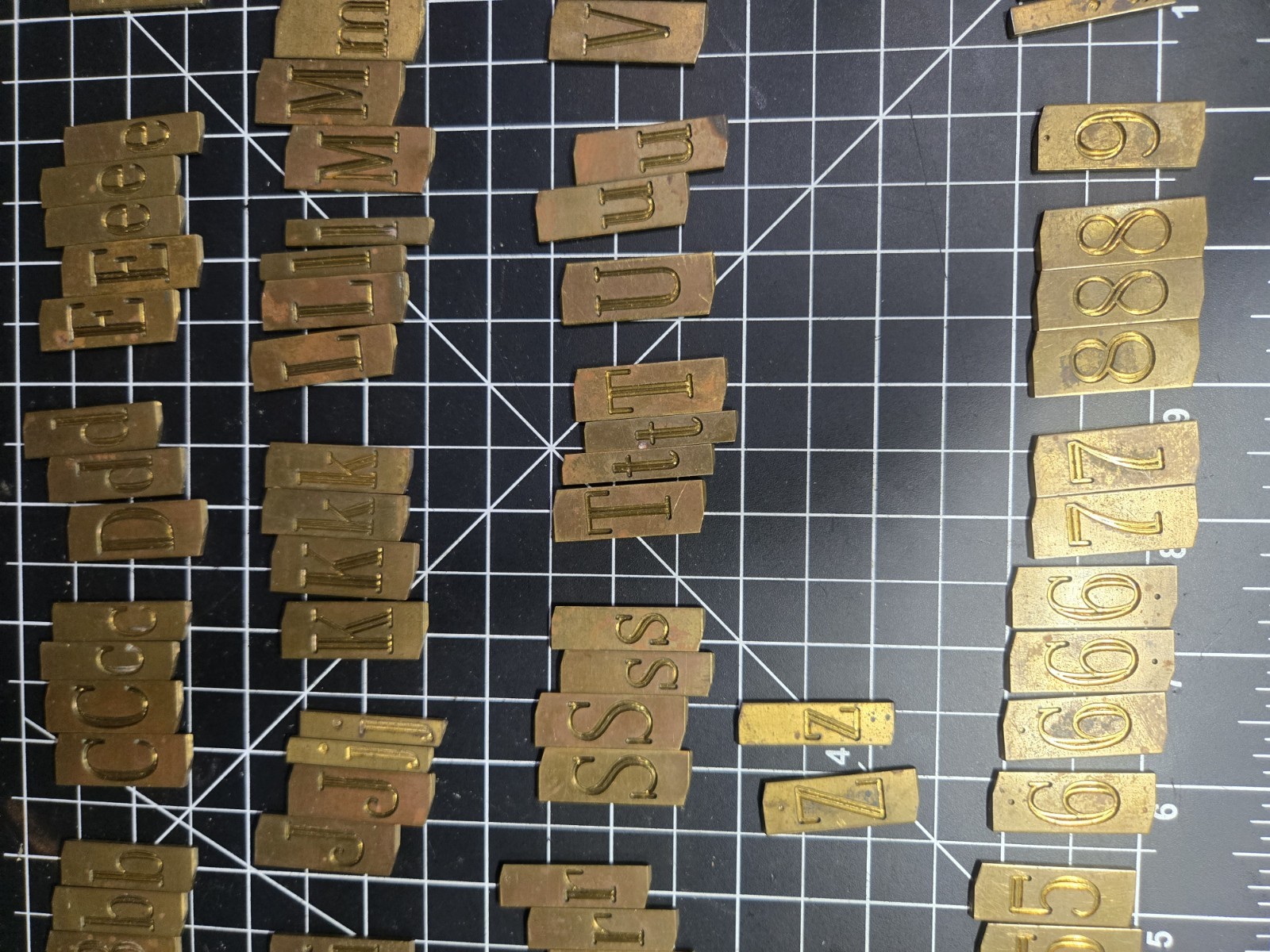 New Hermes Brass Engraving Font Set 35-310 Double Line Upper & Lower Case