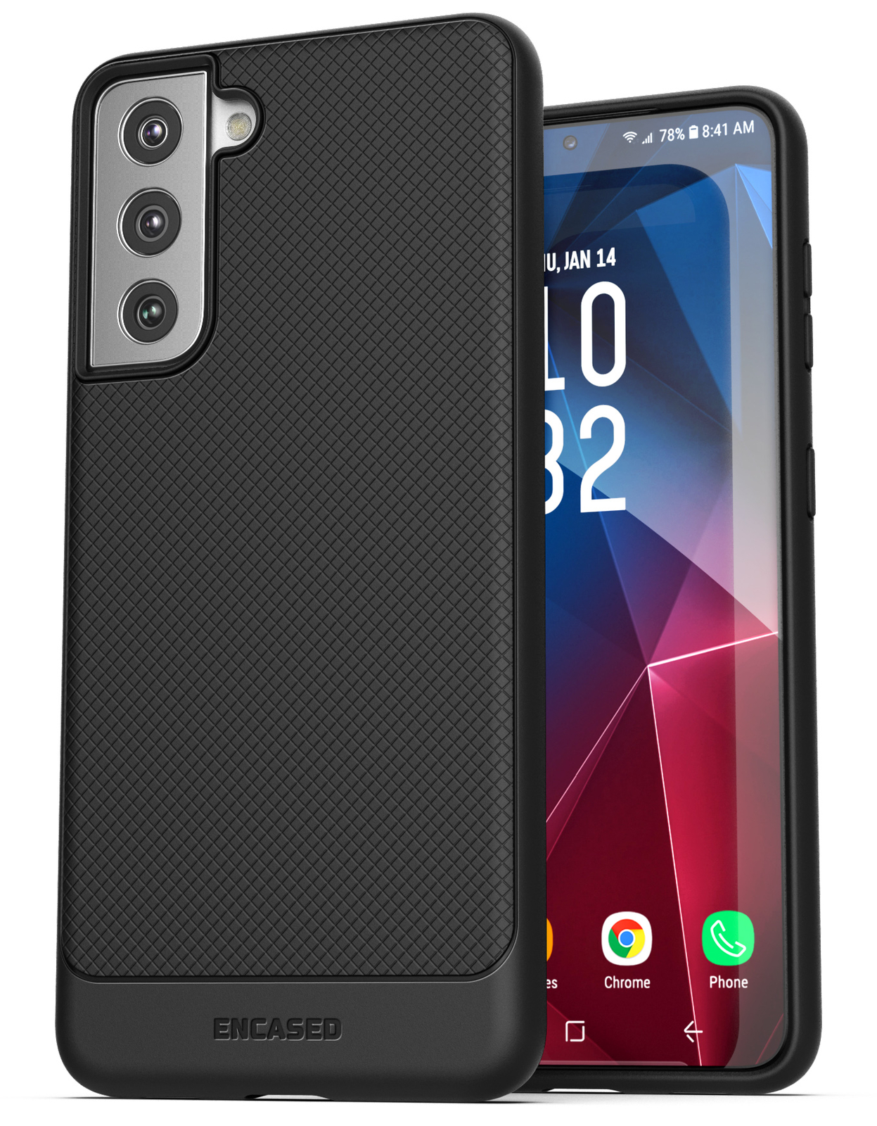 For Samsung Galaxy S21 Thin Case, Slim Flexible Grip Phone Cover (Black)