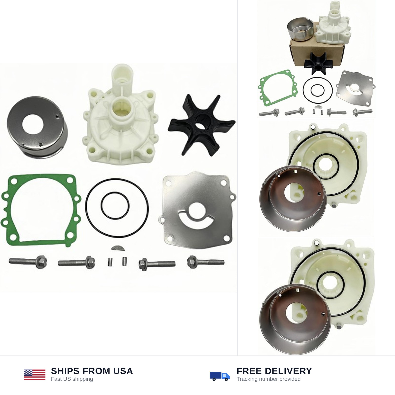 61AW0078 Water Pump Impeller Kit with Housing for Yamaha Outboard 115 150 175...