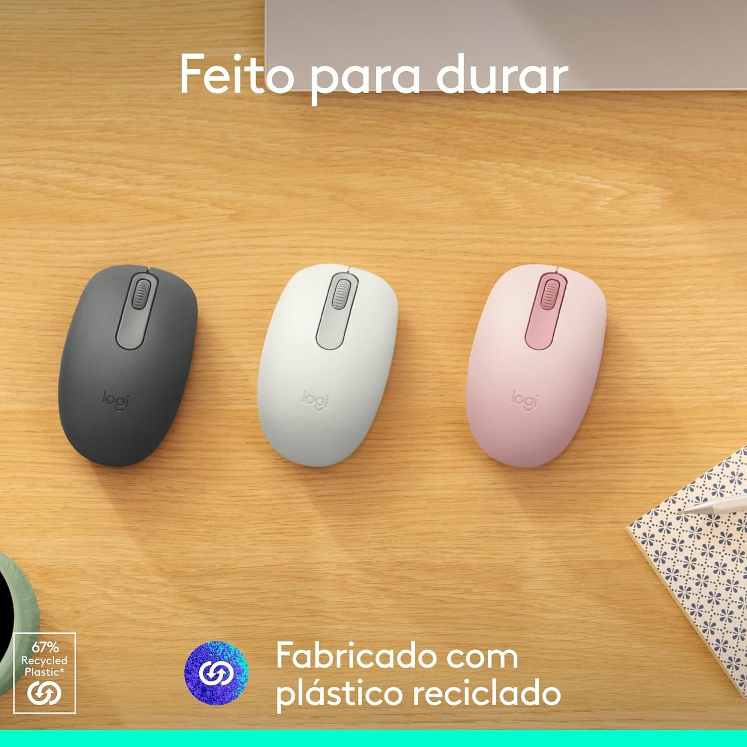 M196 Bluetooth Wireless Mouse - 12- Battery Life, Graphite Design