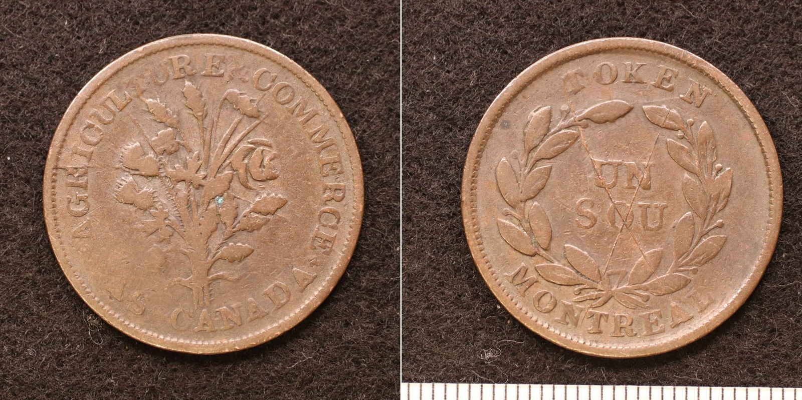 *Canada Lower Canada 1 Sou coin 1835–1838[E4270]7n0
