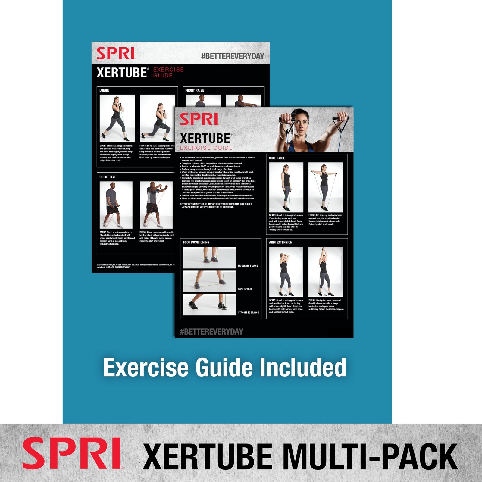 SPRI Xertube Resistance Bands with Handles – All Exercise Cords Sold Separately