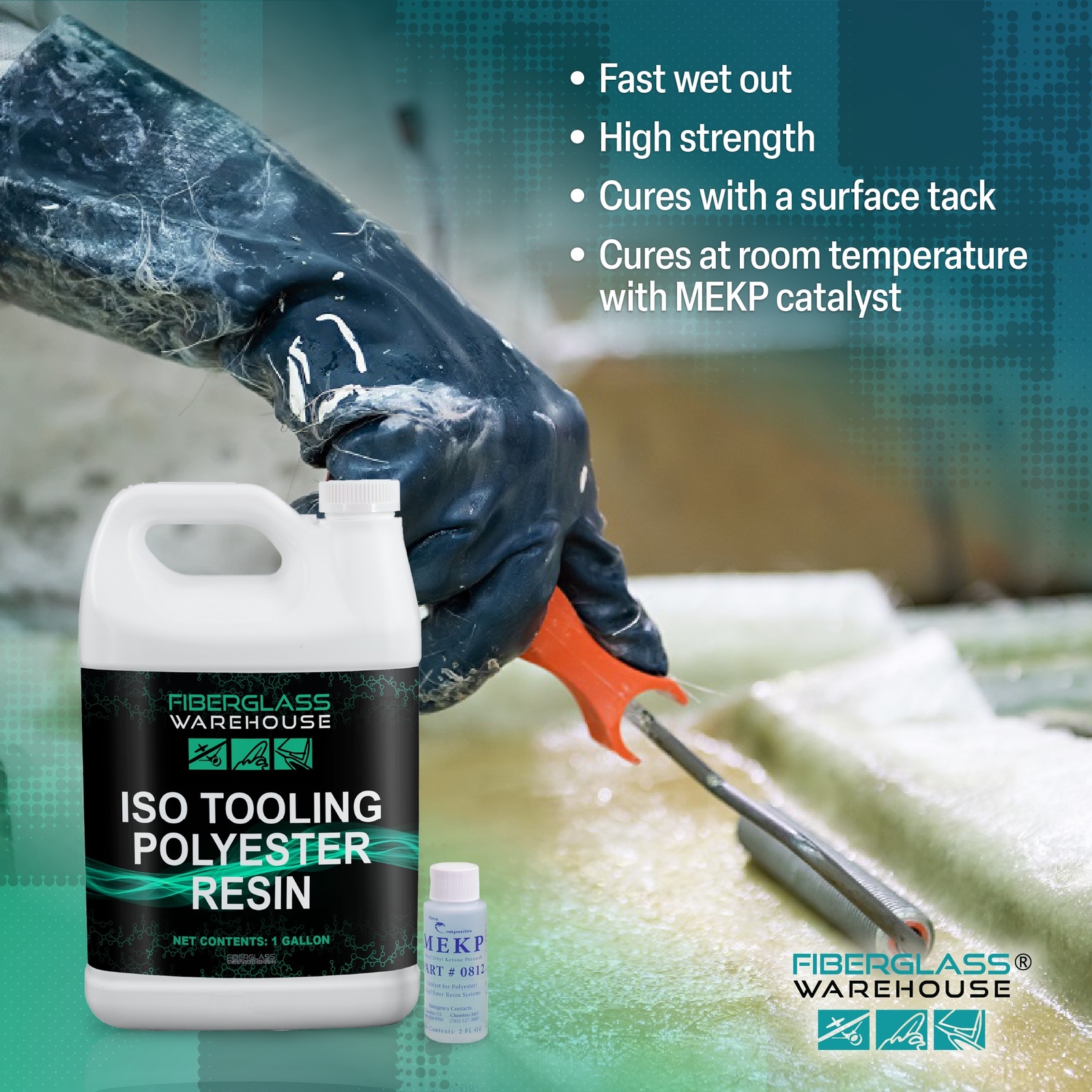 ISO Polyester Laminating Resin w/ catalyst (4 Gallon)