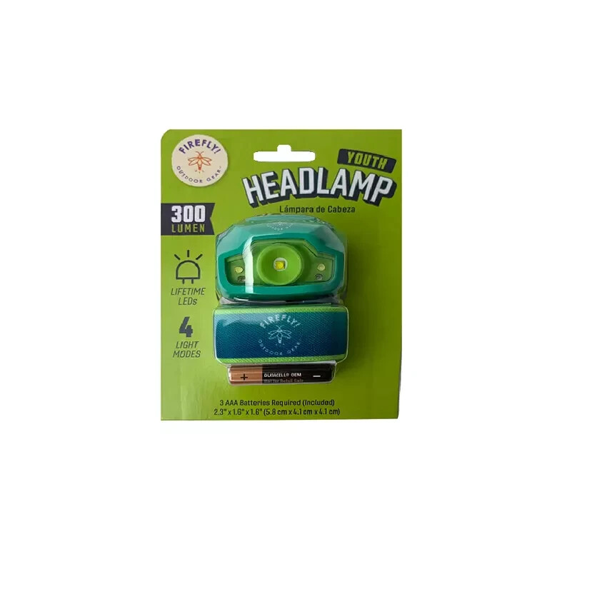 Firefly Outdoor Gear LED 300 Lumens Headlamp with 3 AAA Batteries Included Kids