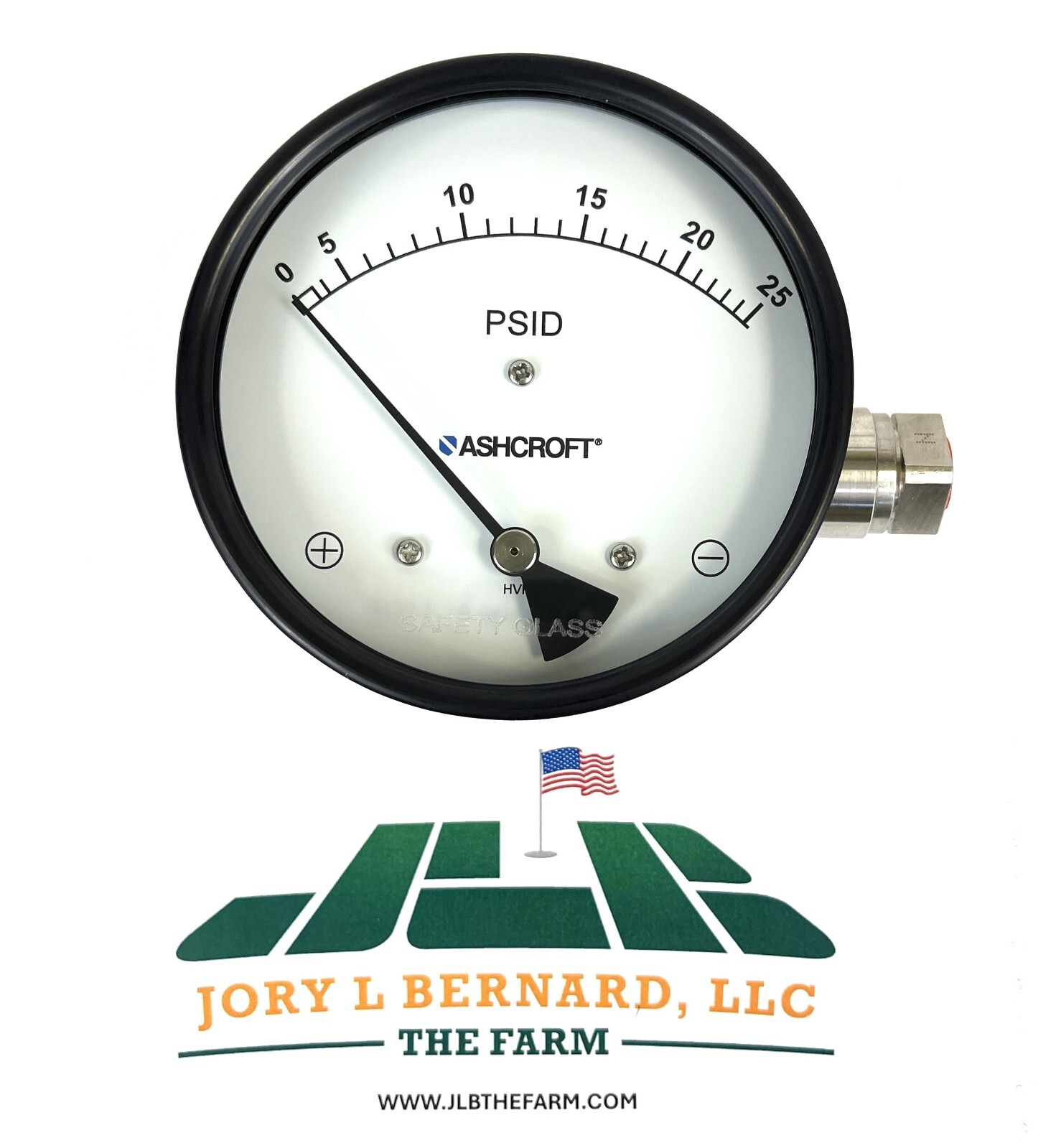ASHCROFT, MODEL 1131, 3000PSI DIFFERENTIAL PRESSURE GAUGE SST SAFETY GLASS NOS S
