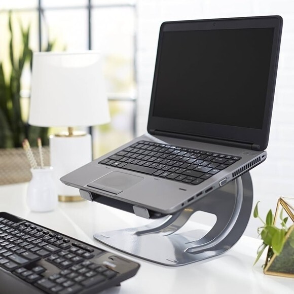 Amazon Silver Metal Laptop Stand 9.5"x6.5" MacBook PC Desk Riser Ergonomic VG