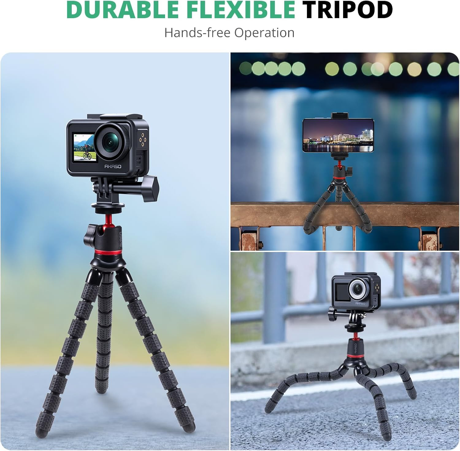 Action Camera Accessories Kit Compatible with Action Camera EK7000/Brave 4/Brav