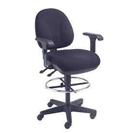 Task Stool - 360176; Footrest With T-Arms - Black