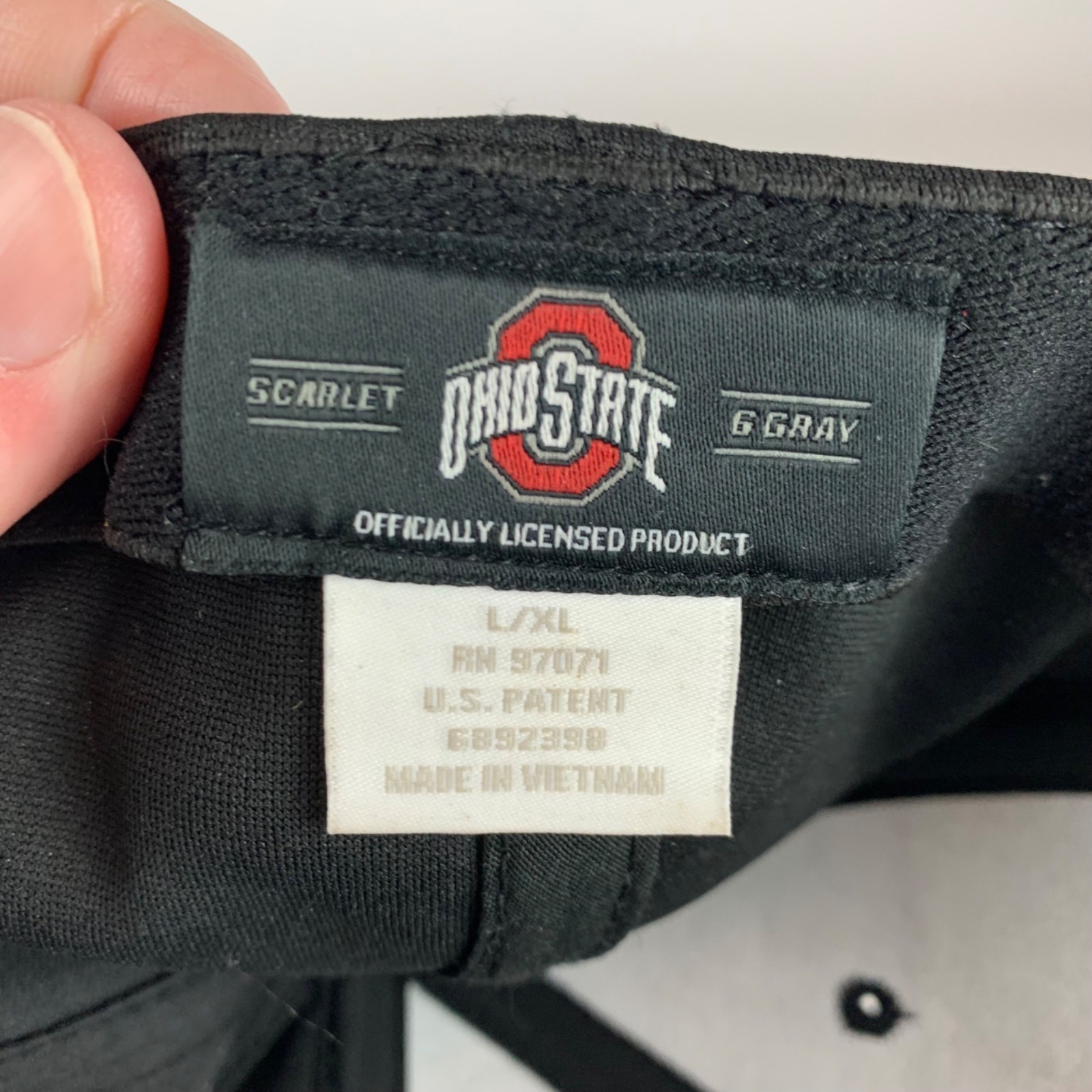 Ohio State Buckeyes NCAA Black Stretch Fitted Hat Mens L/XL