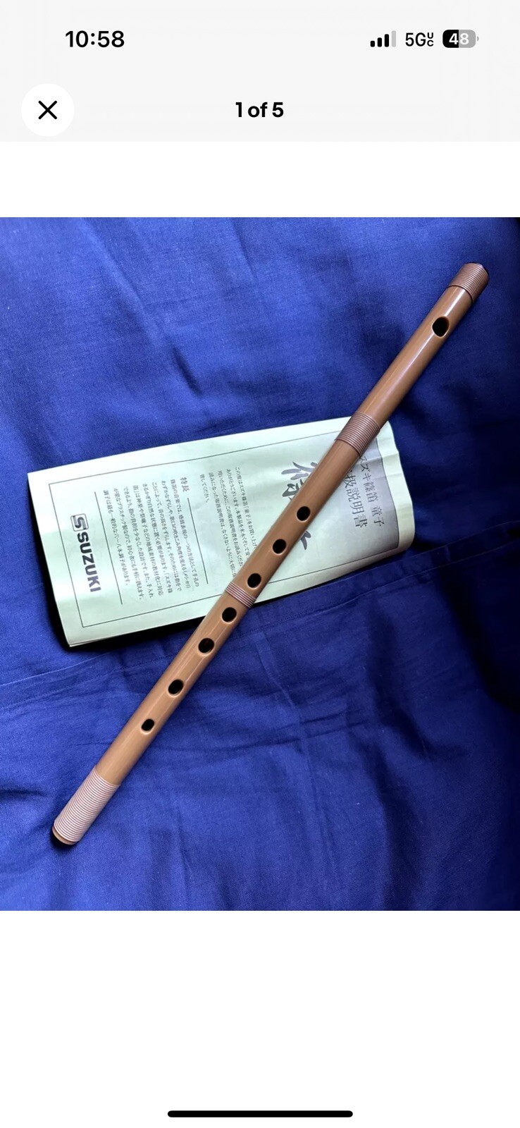 SUZUKI original Shinobue- Doji  7 hole , #8 or #7  resin SNO-03 Japanese