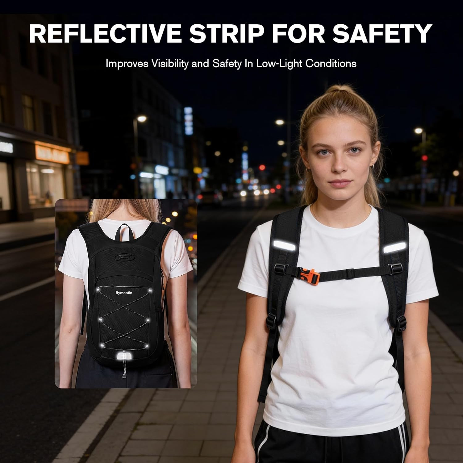 Ultra-Light Soft Daypack 15L/20L, Cushioned Breathable Back Panel Backpack, Ligh