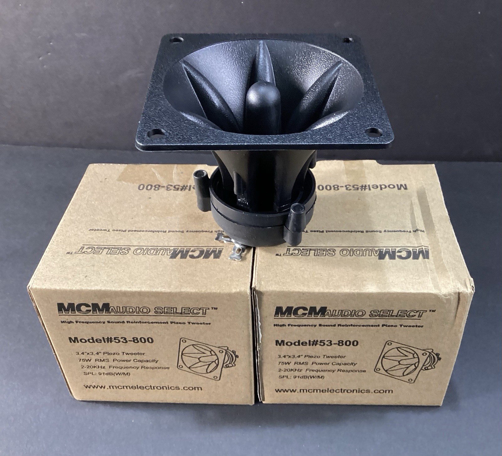 MCM Audio Select 53-800 3.4" x 3.4" Square Piezo Horn Tweeter 75 Watt Lot Of 2