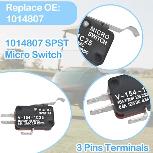 Golf Cart Micro Switch Kit 4Pcs 1014807 & 4Pcs 1014808 for Club Car Golf Cart