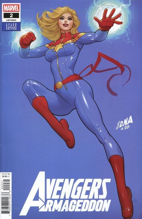 AVENGERS: ARMAGEDDON #2 DAVID NAKAYAMA COLOR BLOCK BLUE VARIANT (MARVEL 2026)