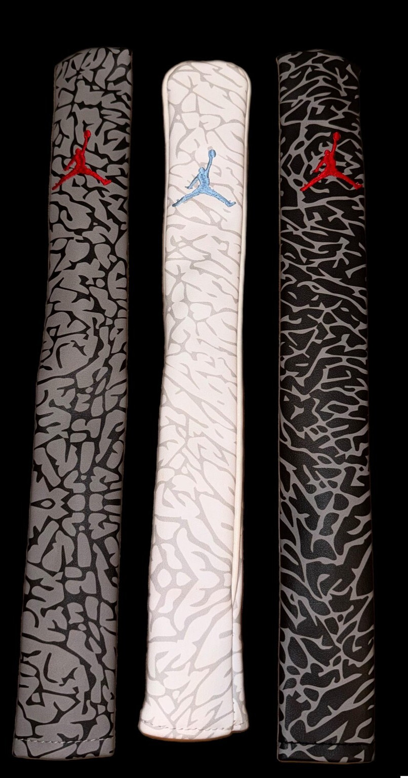 Air Jordan Elephant Print Alignment stick Covers Hand Made Upcycled