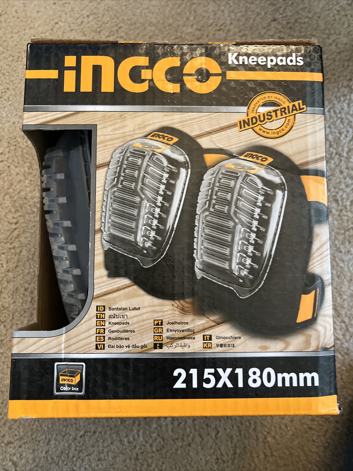 INGCO Professional Knee Pads with High-density Foam Padding & Adjustable Straps