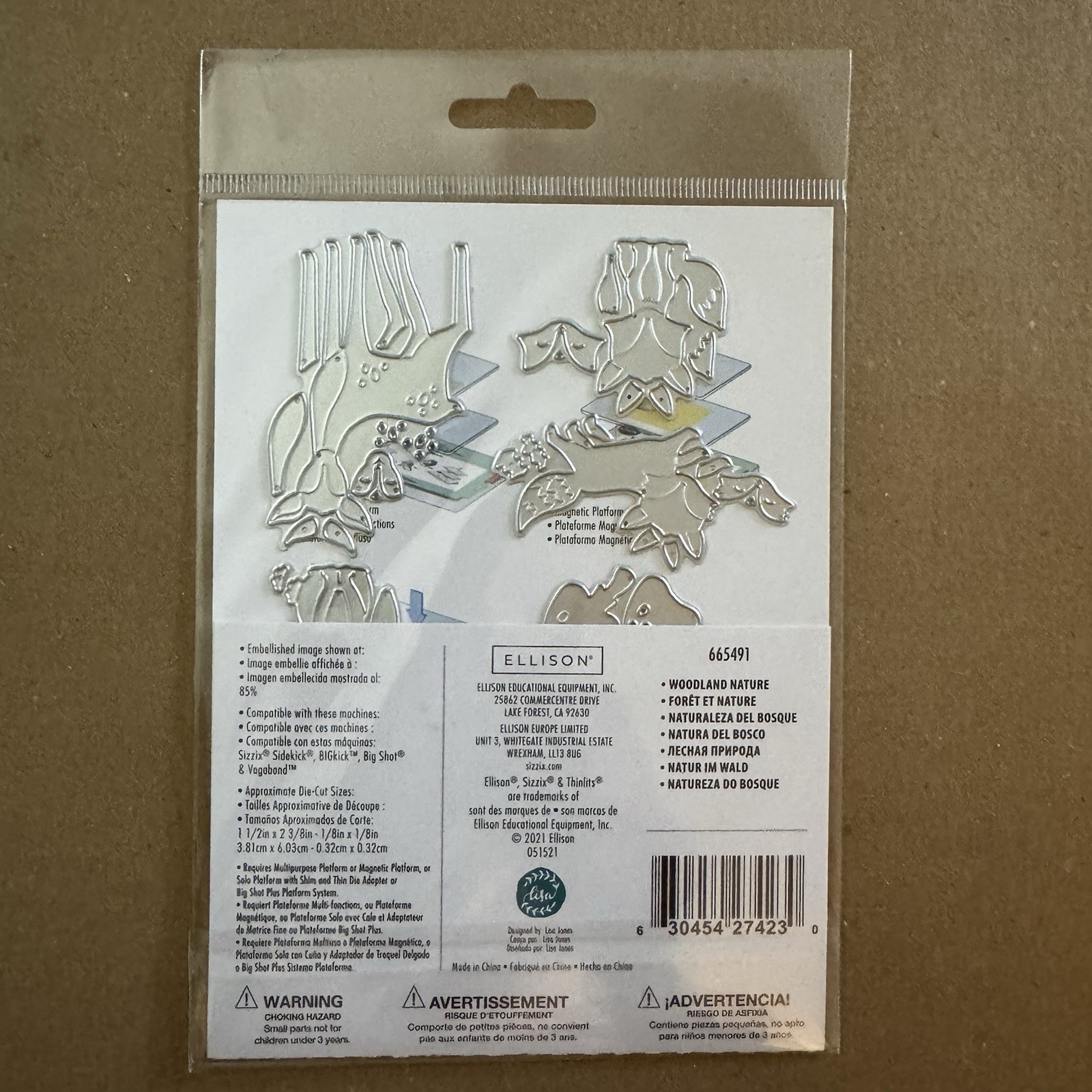 Sizzix Thinlits Woodland Nature by Lisa Jones Die Cut Set Winter Critters NEW