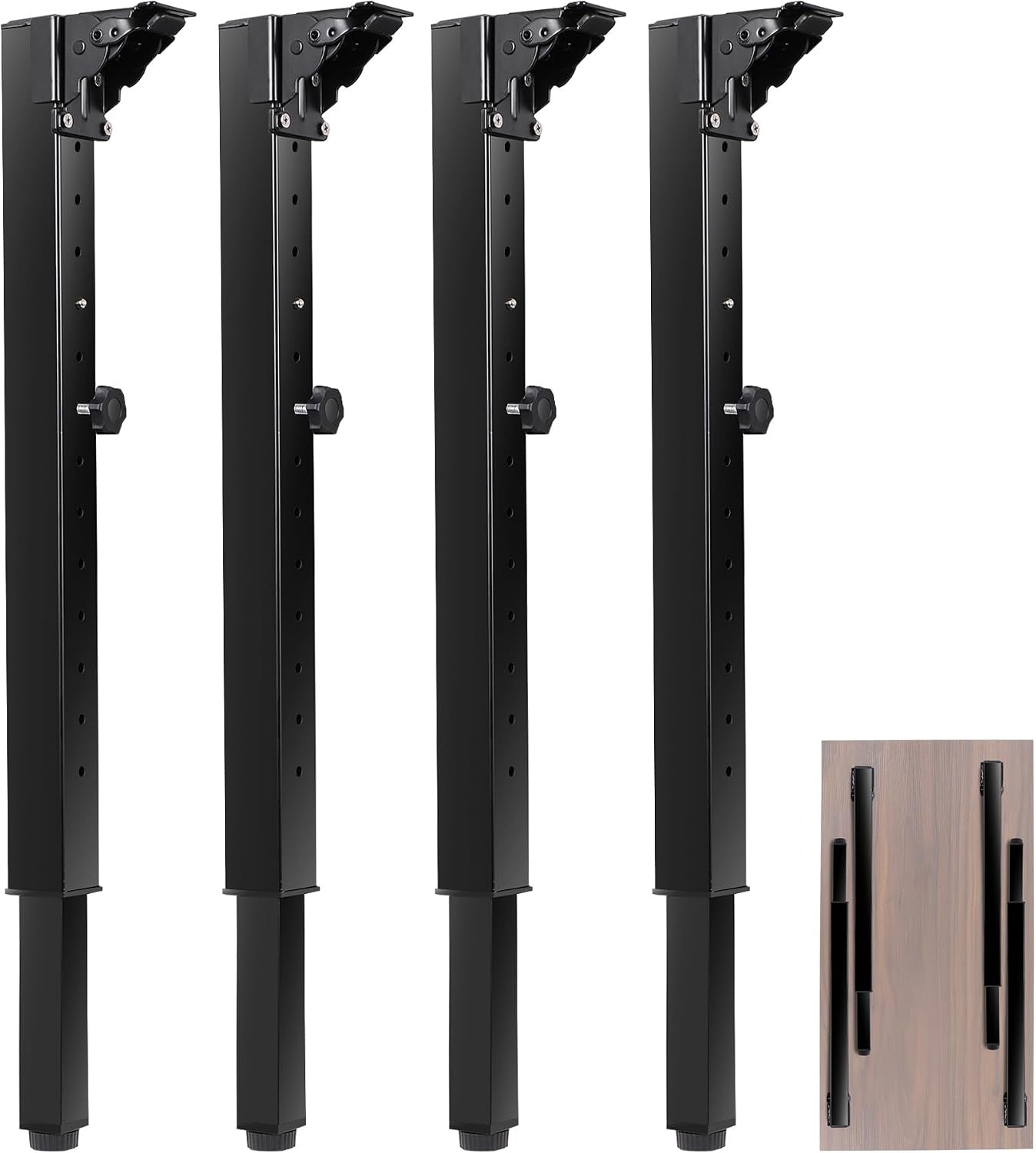 Folding Adjustable Square Table Legs 4 PCS for Outdoor Camper, RV | Adjustable H