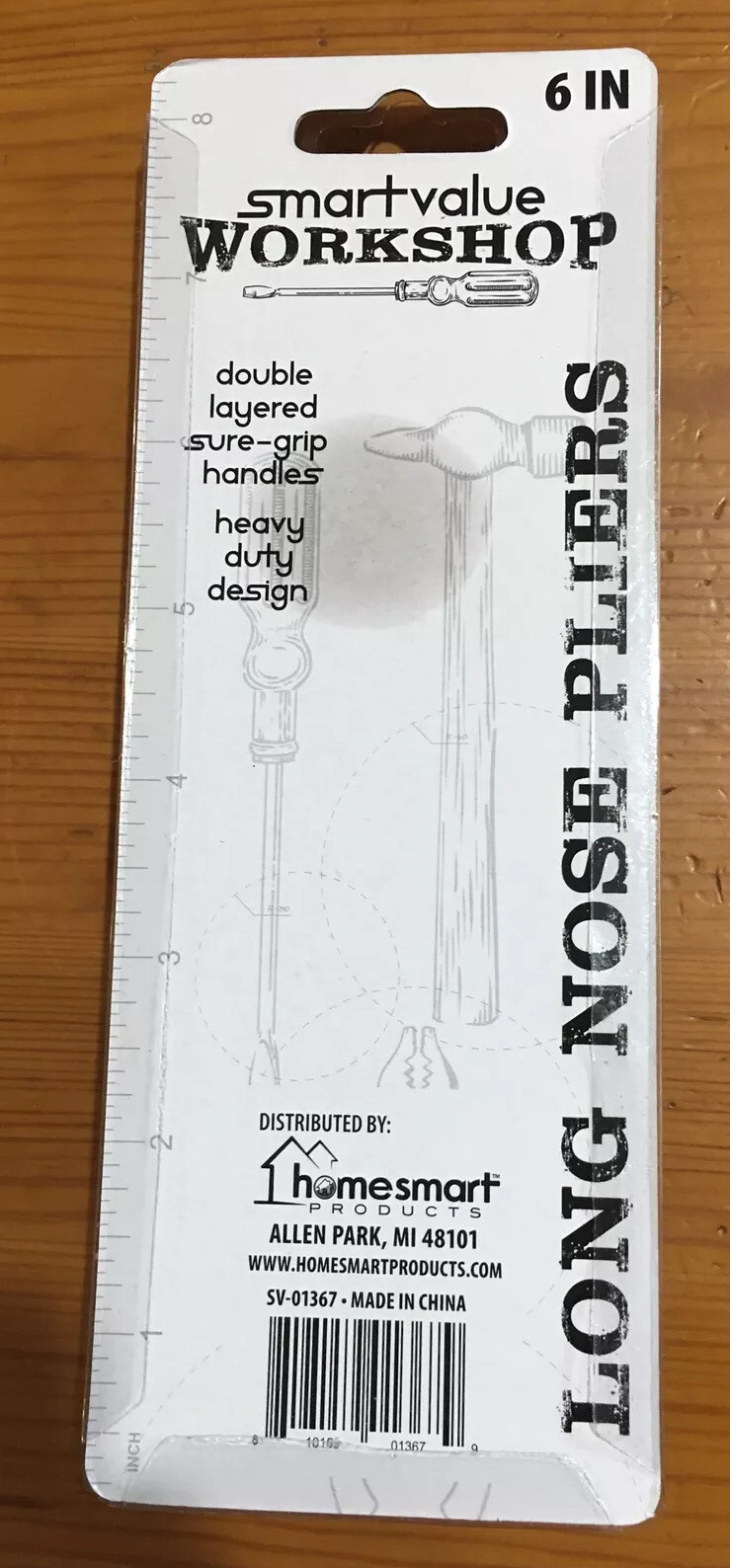 Smartvalue Workshop 6" Long Nose Pliers, 4-Pack