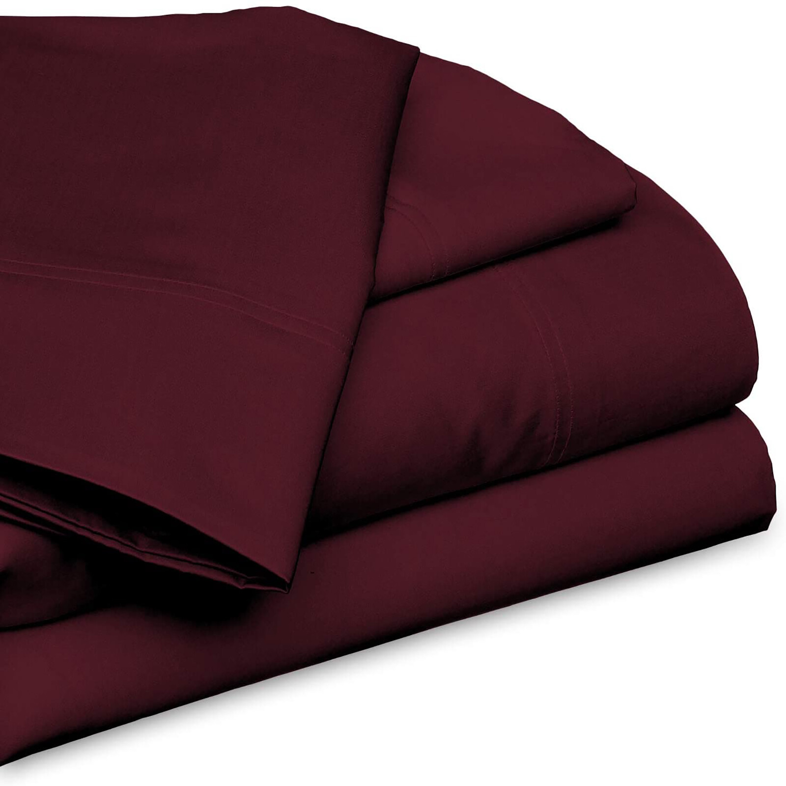 12/15/18/21 Inch Deep Pocket Sheets Egyptian Cotton Wine Solid Select Item