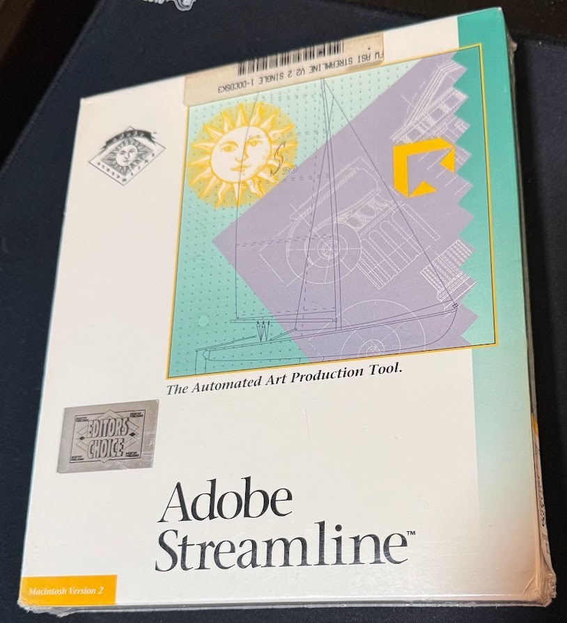 Vintage Adobe Streamline 2 Software for Mac Macintosh - Rare Item (SEALED) 1990