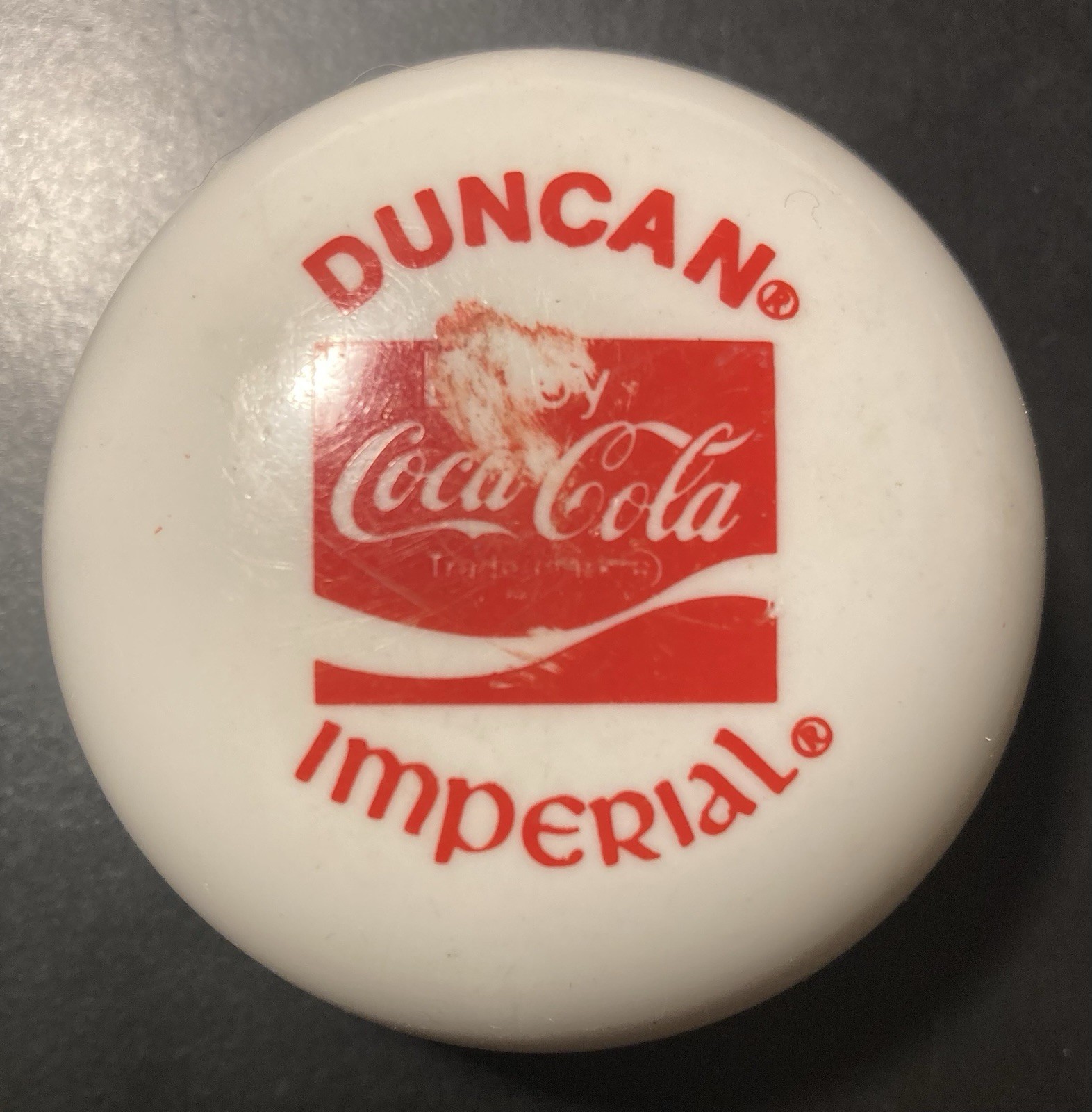 Duncan Imperial Coca-Cola Pappy's White Yo-Yo Vintage Toy