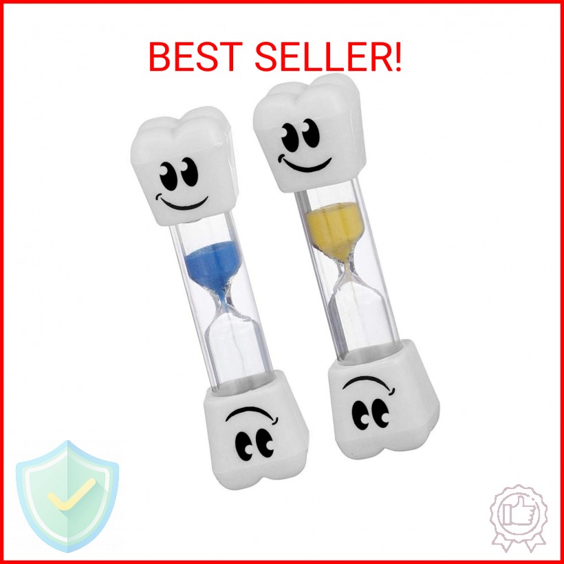 Smile Tooth 2 Minute Sand Timer Assorted Colors (2 Pack)
