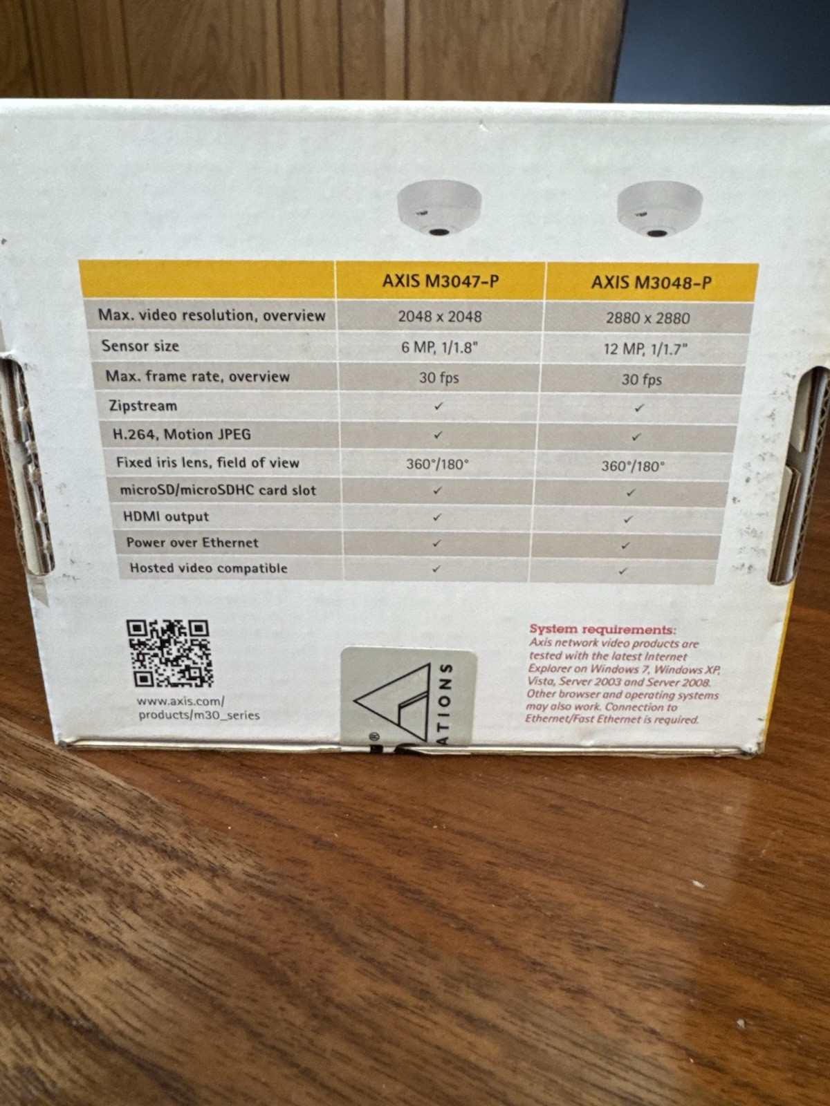AXIS M3047-P Fixed Dome Network Camera (0808-001) | Open Box | Never Used