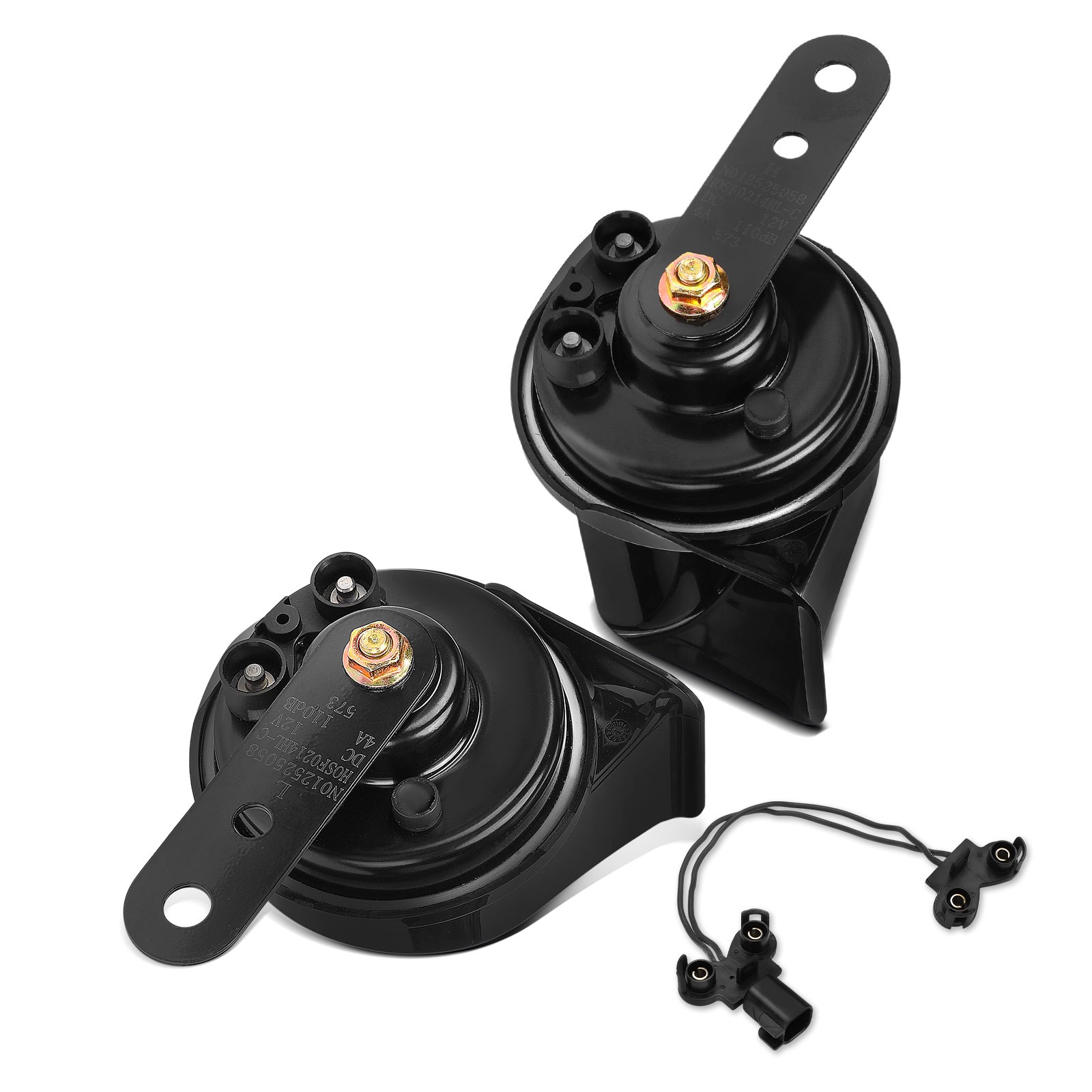 2x Snail Horn for Ford Edge Focus Fiesta Mustang Mondeo Kuga S-MAX ABS Plastic