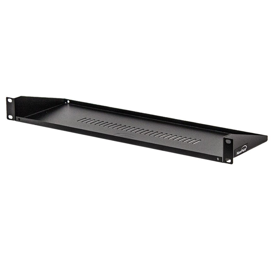 Rack Mount Keyboard Shelf Shelves 19" 1U Black 6" (150mm) deep - Black