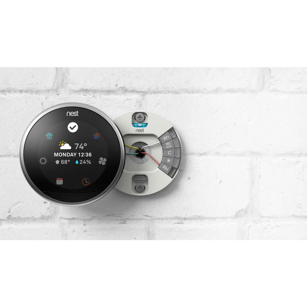 2-Pack Google Nest Learning Thermostat 3rd Gen Stainless Steel Bundle- Third Gen