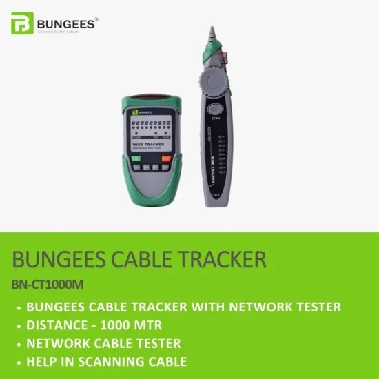 Bungees BN-CT1000M 3-in-1 Cable Tester Wire Tracker | RJ45 RJ11 Network Tool