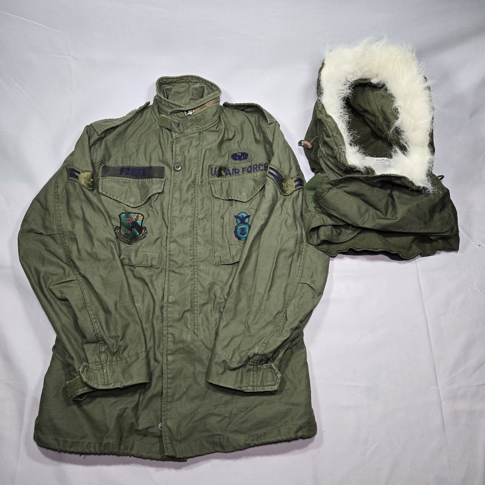 1978 Strategic Air Command M-65 Field Jacket Cold Weather Hood US Air Force