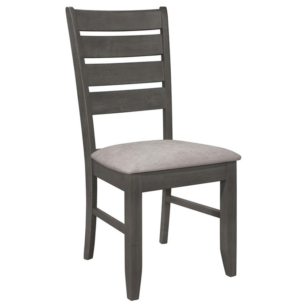Dalila Wood Dining Side Chair Dark Grey