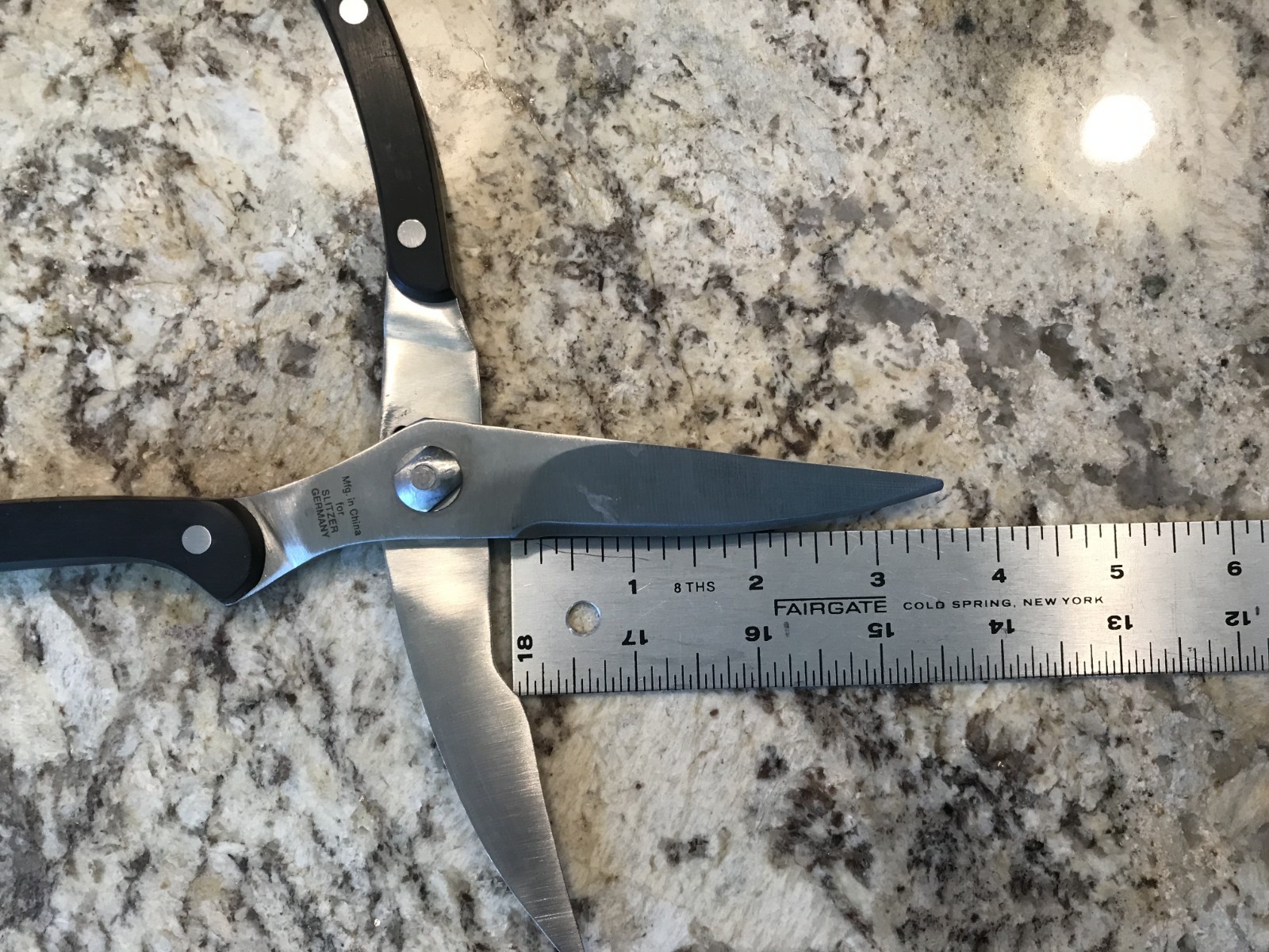 Slitzer Kitchen Poultry Shears Black Handles Spring Loaded Safety Clip
