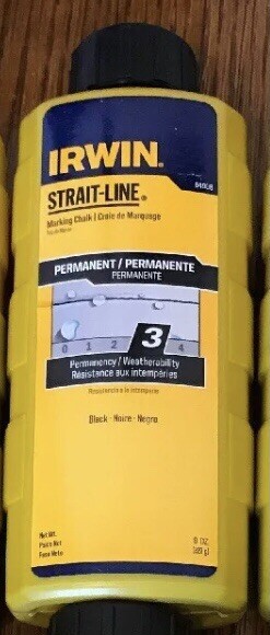IRWIN 64908 PERMANENT MARKING CHALK 8OZ - BLACK Qty-1 Free Same Day Shipping!