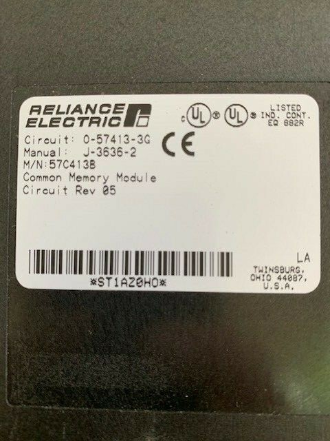 Reliance Electric 57C413B Common Memory Module 64K Automax 57413-3G