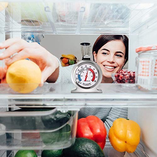 2-Pack Refrigerator Thermometers – Large Dial for Fridge & Freezer