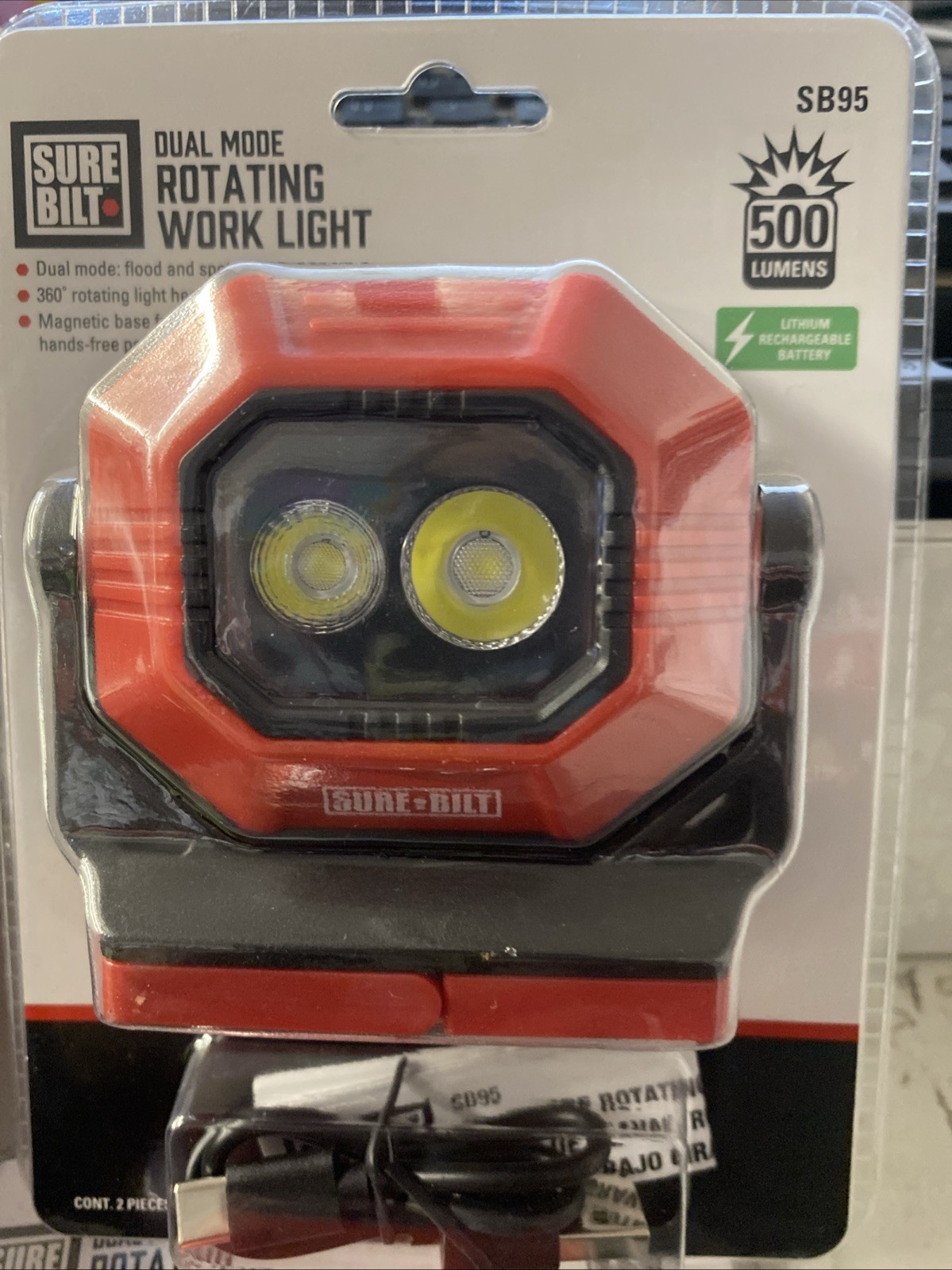 Sure Bilt Sal Mode Rotating Work light 500 lumen set Led SB95