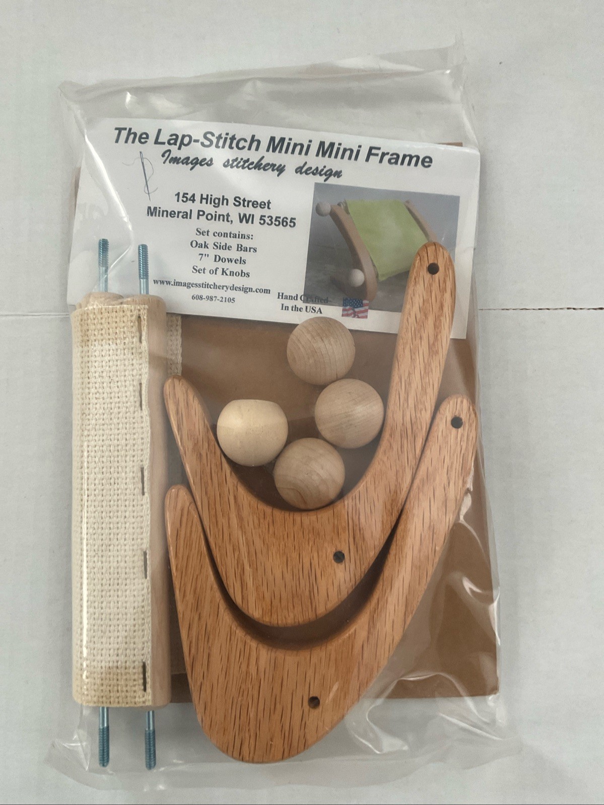 Lap Stitch Mini Mini Frame With 7” Dowels, New