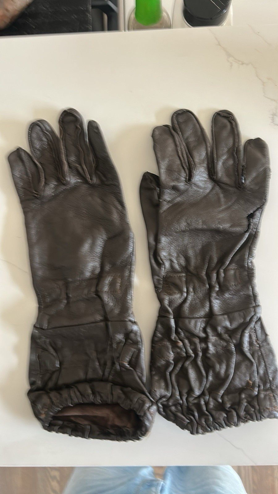 WWII Fallschirmjager Gauntlets Brown - Size LARGE