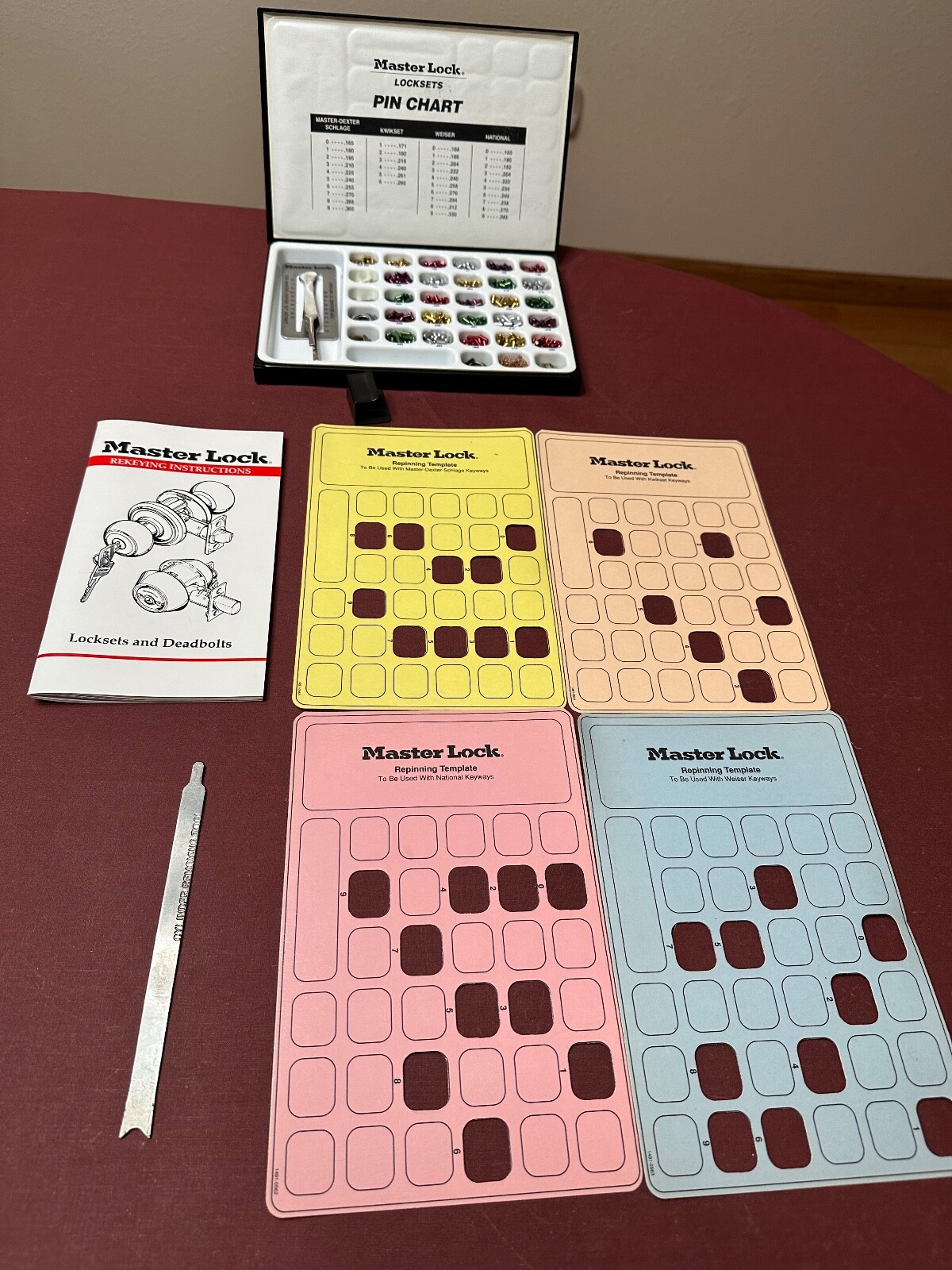 Vintage Master Lock, Residential Lockset Rekeying Kit, Model No. 1491-0301